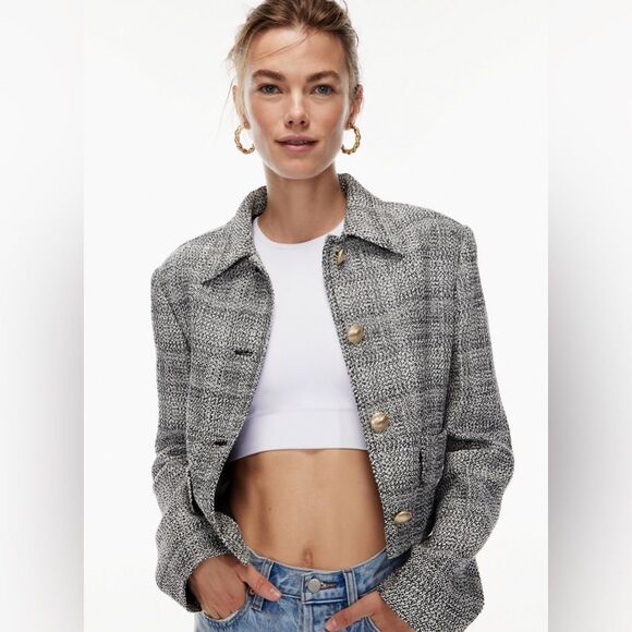 NWOT Babaton Aritzia Frances Jacket Vibrant Green RARE Veronica Riverdale - Picture 6 of 12